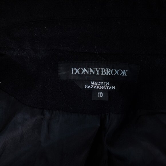 Donnybrook Coat Womens Black Wool Blend Peacoat Double Breasted - Picture 5 of 5